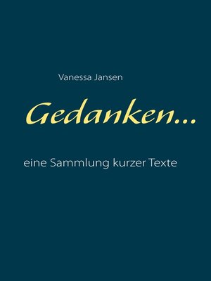 cover image of Gedanken...